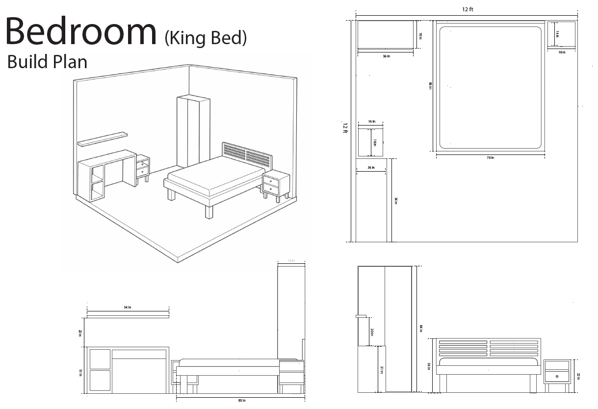 King bed floorplan